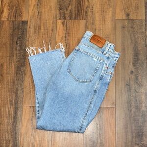 Lucky Brand Light Blue Denim with Leather Logo Patch